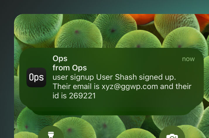 Operational.co push notifications