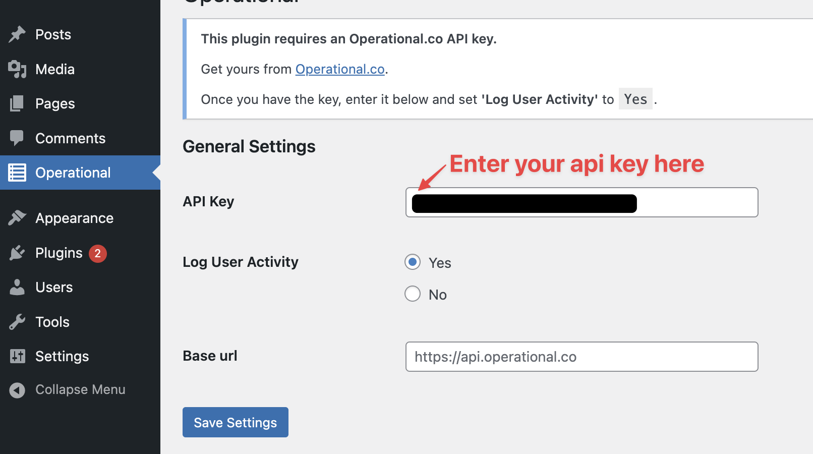 operational wordpress plugin